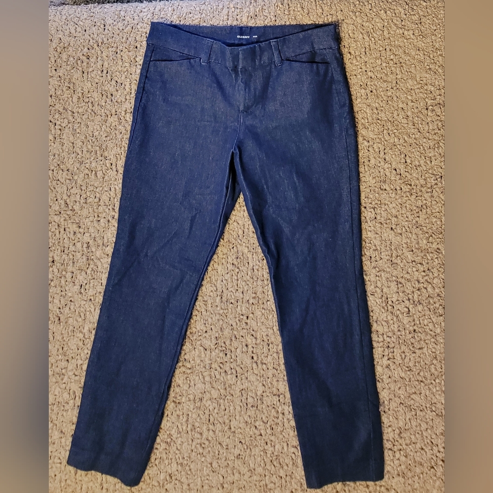 🔥🔥HP🔥🔥6-19-23🔥🔥NWOT WOMENS OLD NAVY PIXIE CAPRIS BLUE JEAN SIZE 8 - Picture 1 of 4